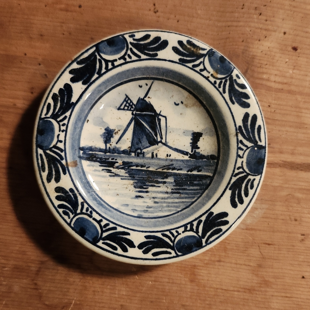 Delft Holland Windmill Mini Plate